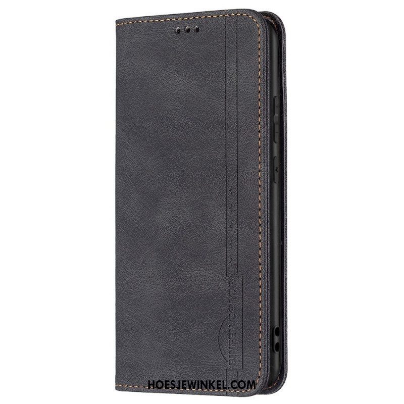 Bescherming Hoesje voor Samsung Galaxy M23 5G Folio-hoesje Binfen Kleur Rfid Leder Effect