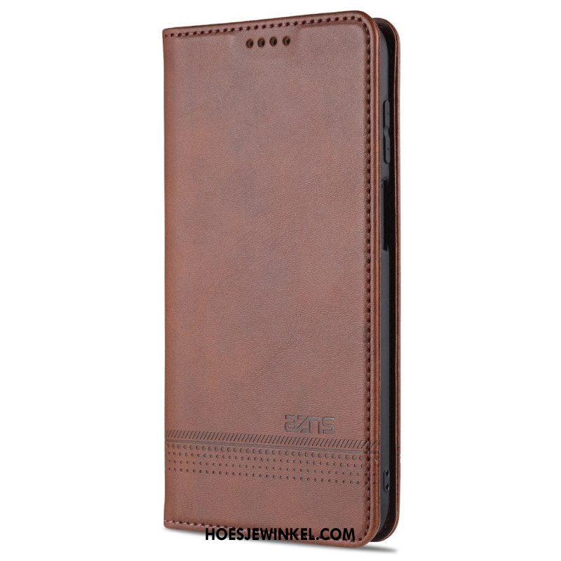 Bescherming Hoesje voor Samsung Galaxy M32 Folio-hoesje Azns Leerstyling