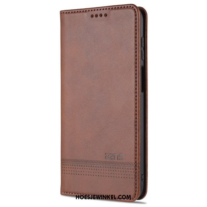 Bescherming Hoesje voor Samsung Galaxy M51 Folio-hoesje Azns Leerstyling