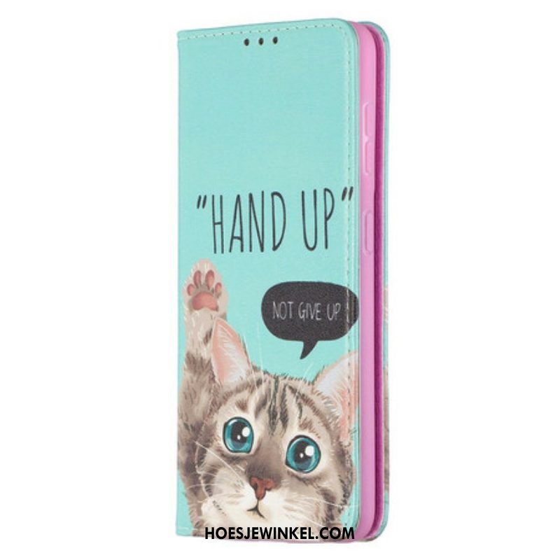 Bescherming Hoesje voor Samsung Galaxy S21 5G Folio-hoesje Hand Omhoog