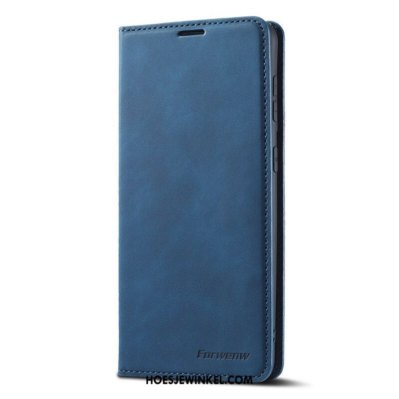 Bescherming Hoesje voor Samsung Galaxy S21 FE Folio-hoesje Forwenw Ledereffect