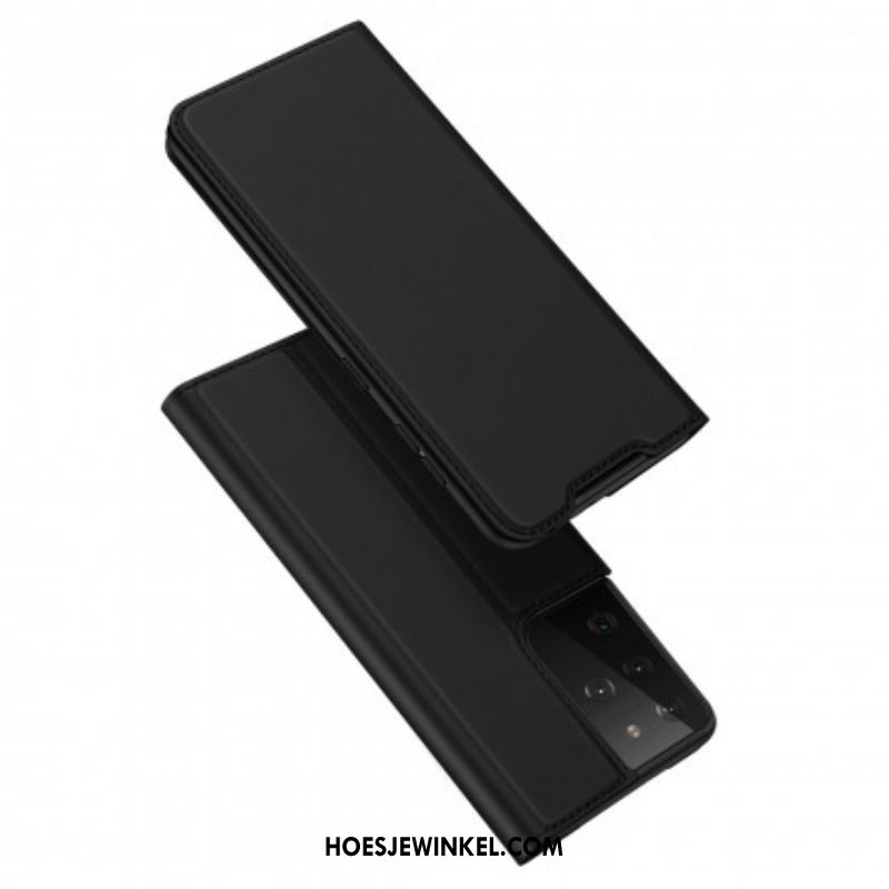 Bescherming Hoesje voor Samsung Galaxy S21 Ultra 5G Folio-hoesje Skinpro Dux Ducis