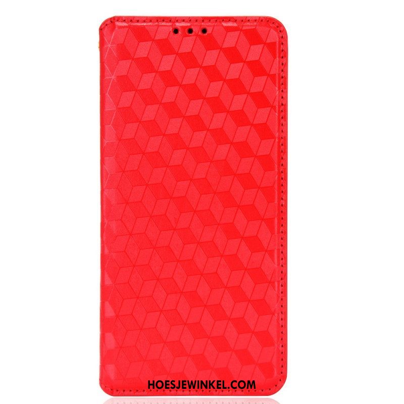 Bescherming Hoesje voor Samsung Galaxy S22 Plus 5G Folio-hoesje Diamant Leereffect