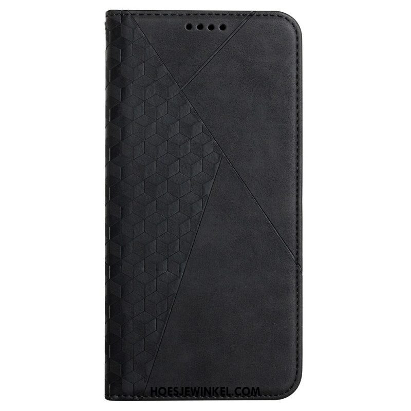 Bescherming Hoesje voor Samsung Galaxy S22 Ultra 5G Folio-hoesje Geo Leereffect