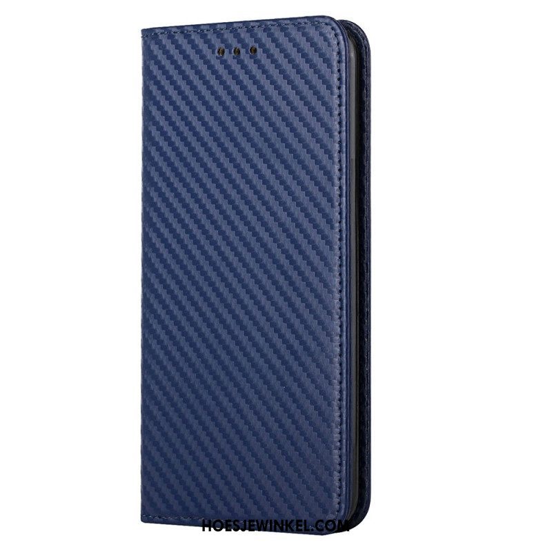 Bescherming Hoesje voor Samsung Galaxy S23 Plus 5G Met Ketting Folio-hoesje Stijl Van Koolstofvezel Met Bandjes