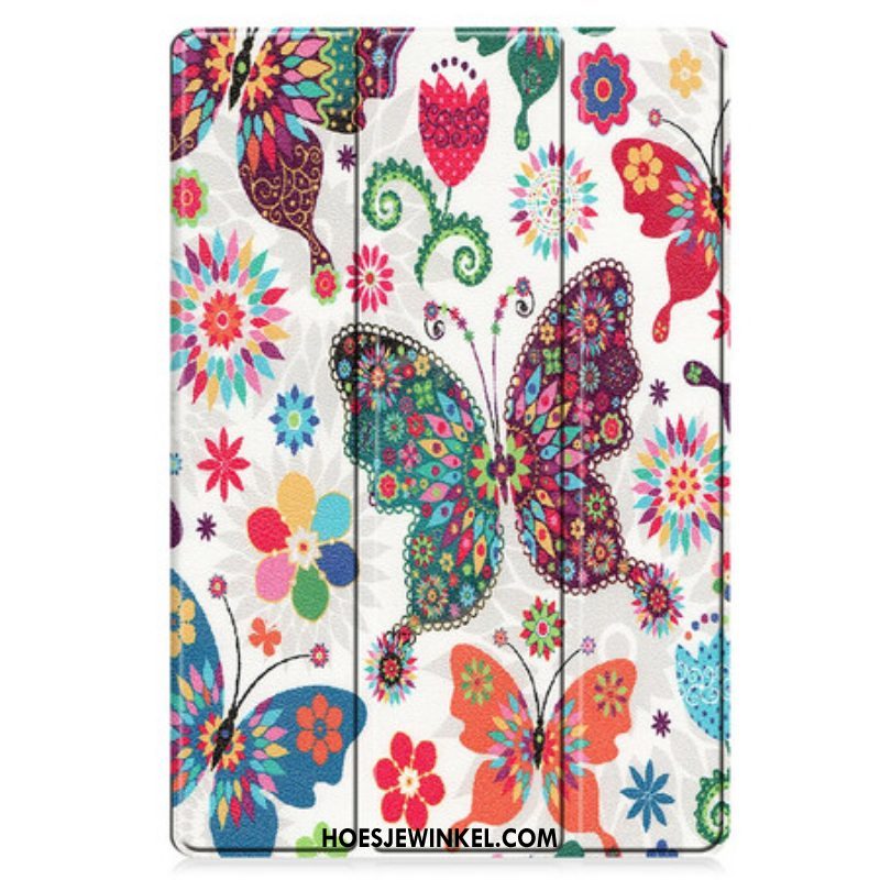 Bescherming Hoesje voor Samsung Galaxy Tab S8 Plus / Tab S7 Plus Verbeterde Vlinders En Bloemen