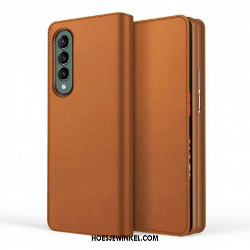 Bescherming Hoesje voor Samsung Galaxy Z Fold 3 5G Folio-hoesje Skin-touch Splitleer