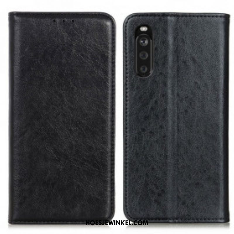 Bescherming Hoesje voor Sony Xperia 5 III Folio-hoesje Getextureerd Splitleer