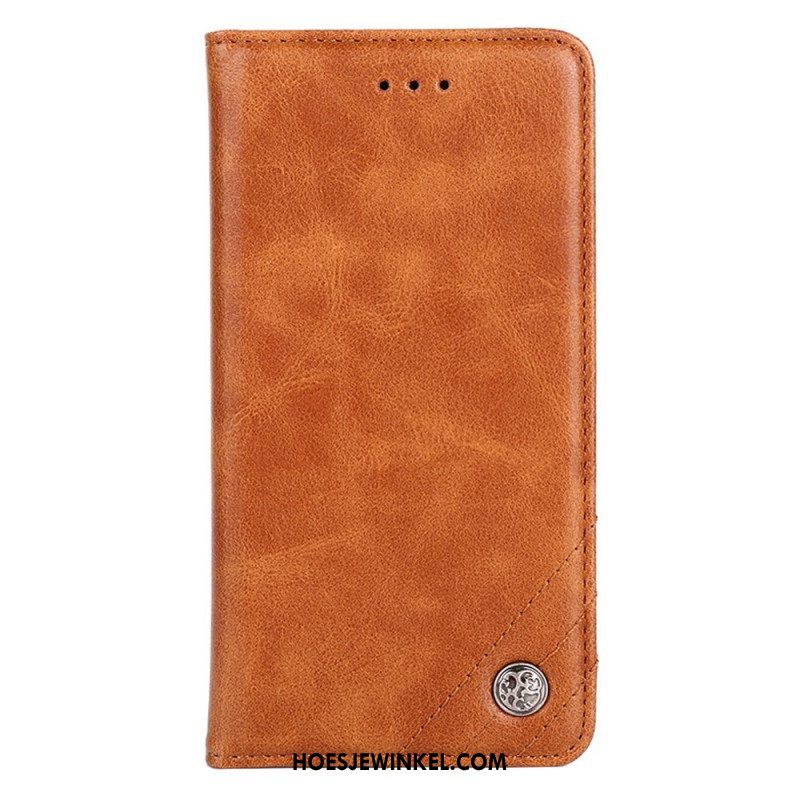 Bescherming Hoesje voor Xiaomi 12 Pro Folio-hoesje Stijl Lederen Klinknagel