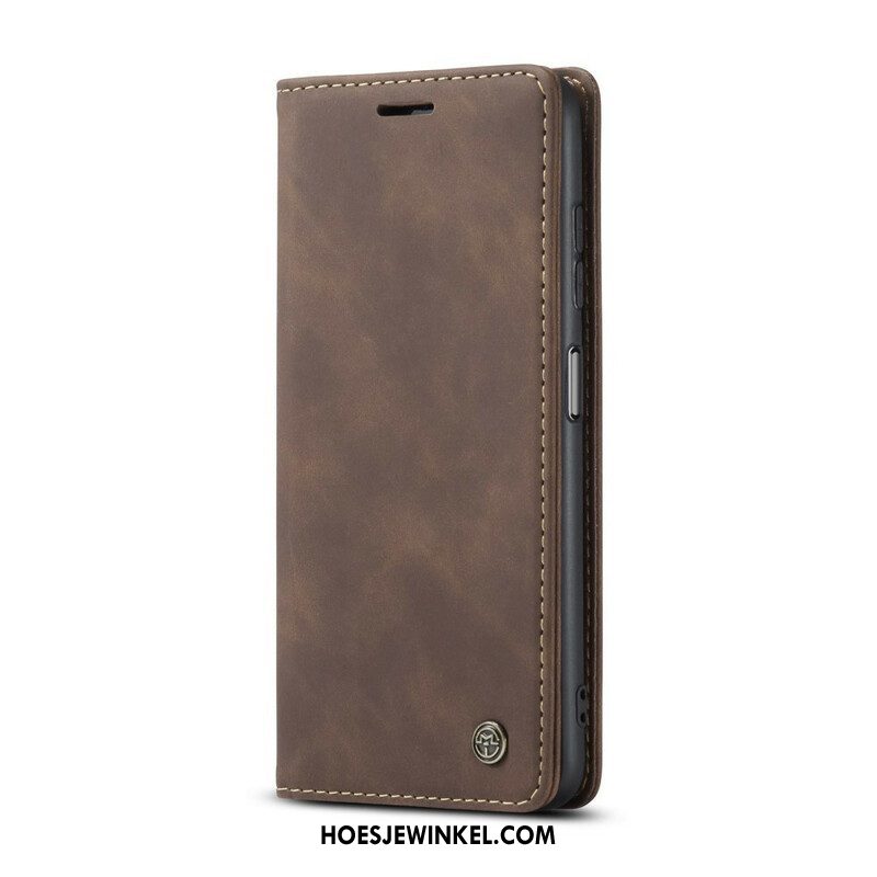 Bescherming Hoesje voor Xiaomi Redmi Note 10 / 10S Folio-hoesje Caseme Leereffect