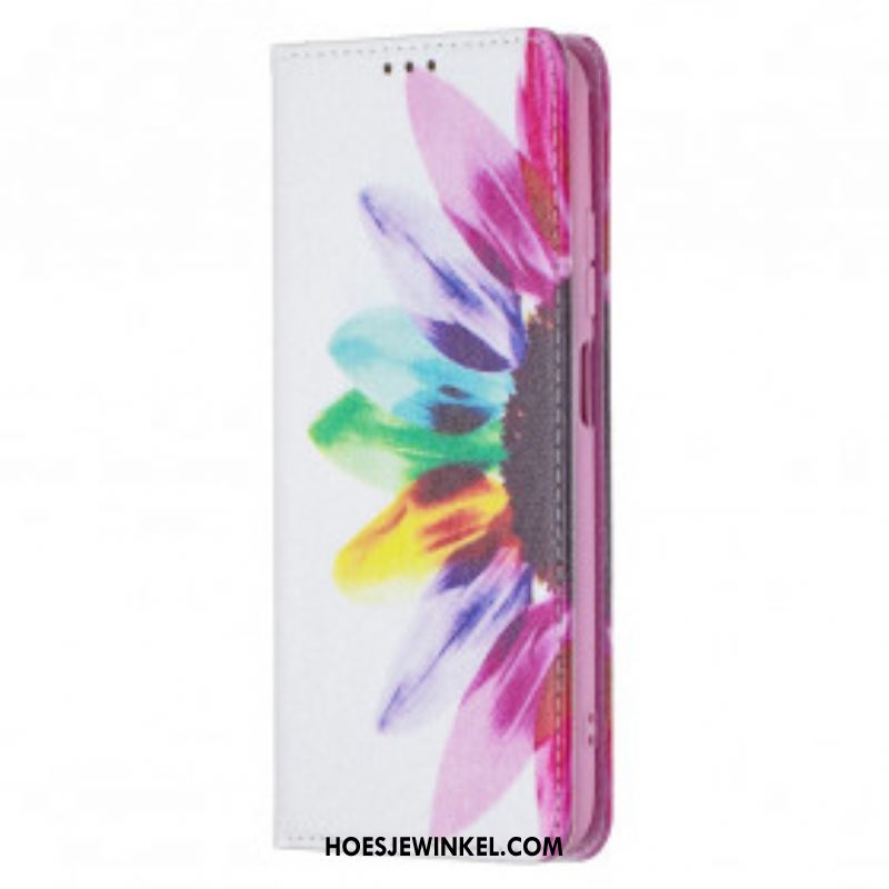 Bescherming Hoesje voor Xiaomi Redmi Note 10 / 10S Folio-hoesje Waterverf Bloem