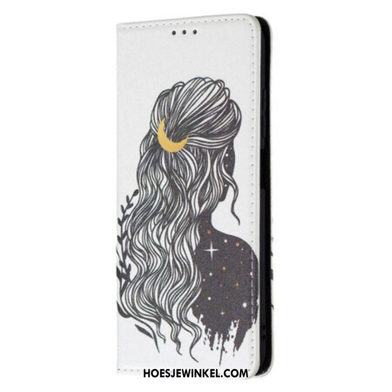 Bescherming Hoesje voor Xiaomi Redmi Note 10 5G Folio-hoesje Mooi Haar