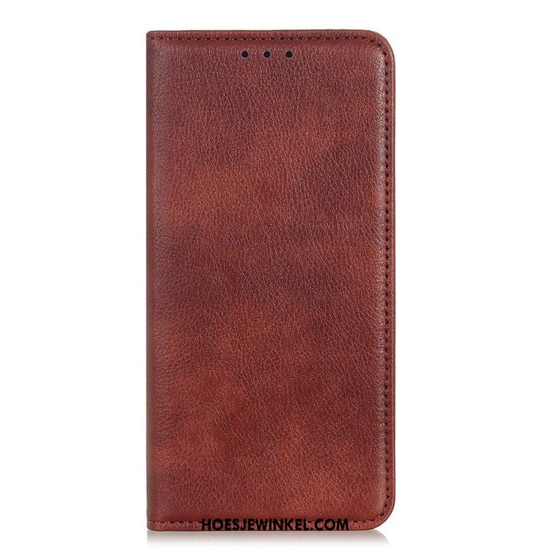 Bescherming Hoesje voor Xiaomi Redmi Note 11 / 11S Folio-hoesje Lychee Gespleten Lederen Textuur