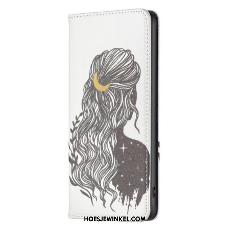 Bescherming Hoesje voor iPhone 14 Pro Folio-hoesje Mooi Haar