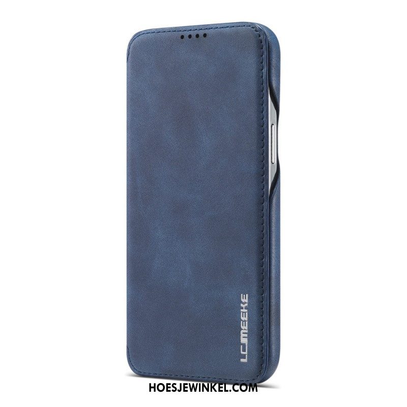 Bescherming Hoesje voor iPhone 15 Plus Folio-hoesje Imitatieleer Lc.imeeke