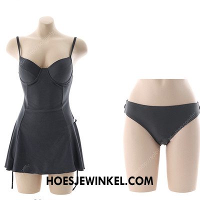 Bikini Dames Warmwaterbronnen Mini Vers, Bikini Zwemkleding Buik Bedekt Schwarz