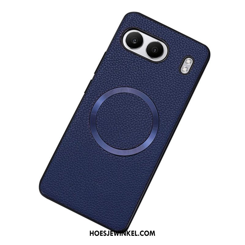 Case Hoesje Oneplus Nord 4 Telefoonhoesje Lychee Kunstleer Compatibel Met Magsafe