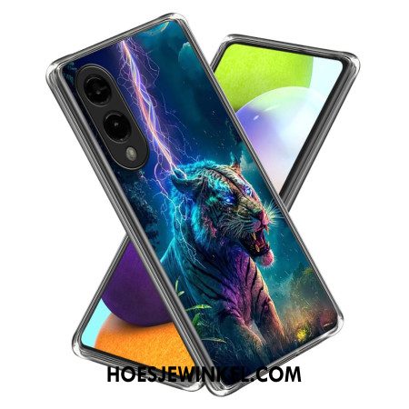 Case Hoesje Samsung Galaxy S25 5g Edge Telefoonhoesje Bliksemtijger