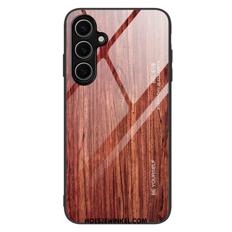 Case Hoesje Samsung Galaxy S25 5g Telefoonhoesje Gehard Glas En Hout