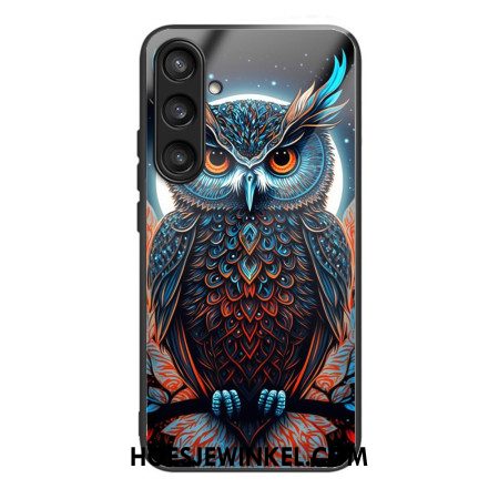 Case Hoesje Samsung Galaxy S25 5g Telefoonhoesje Gehard Glas Met Kleurrijke Uil
