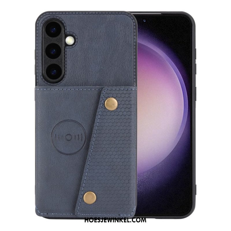 Case Hoesje Samsung Galaxy S26 Plus Telefoonhoesje Kaarthouder Met Leer-effect