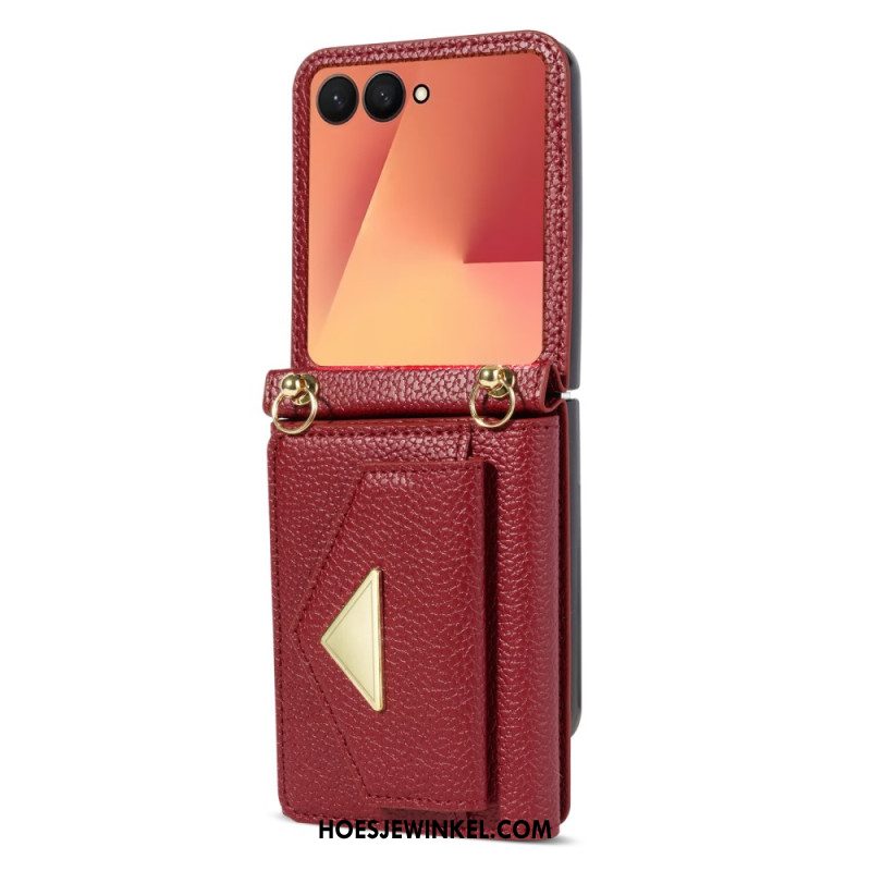 Case Hoesje Samsung Galaxy Z Flip 7 Telefoonhoesje Kaarthouder En Polsband