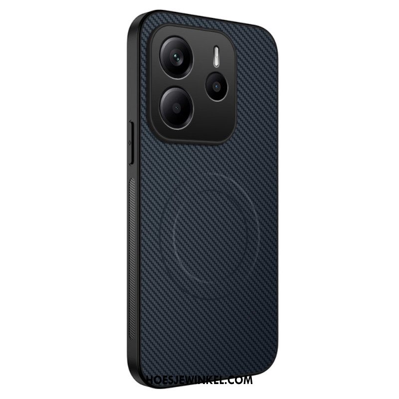 Case Hoesje Xiaomi Redmi Note 14 5g Telefoonhoesje Magsafe Fiber-compatibel Carbon