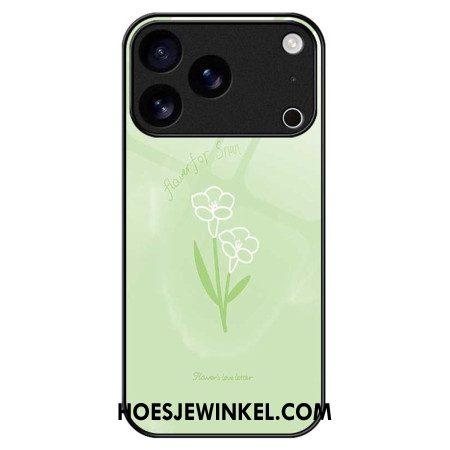 Case Hoesje iPhone 17 Pro Max Telefoonhoesje Bloemen Van Gehard Glas