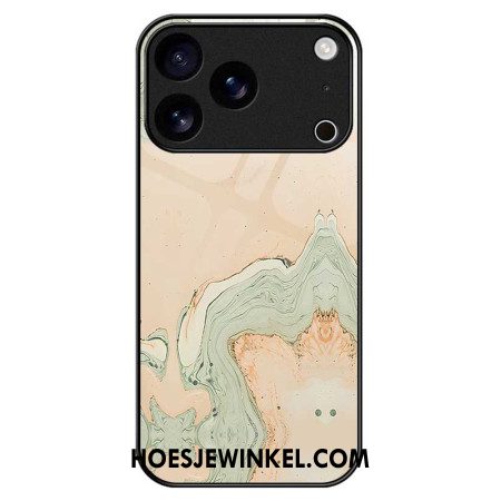 Case Hoesje iPhone 17 Pro Max Telefoonhoesje Gehard Glas Met Geschilderd Patroon