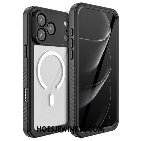 Case Hoesje iPhone 17 Pro Max Telefoonhoesje Transparante Magsafe-compatibele Waterdichte Ip68-houder