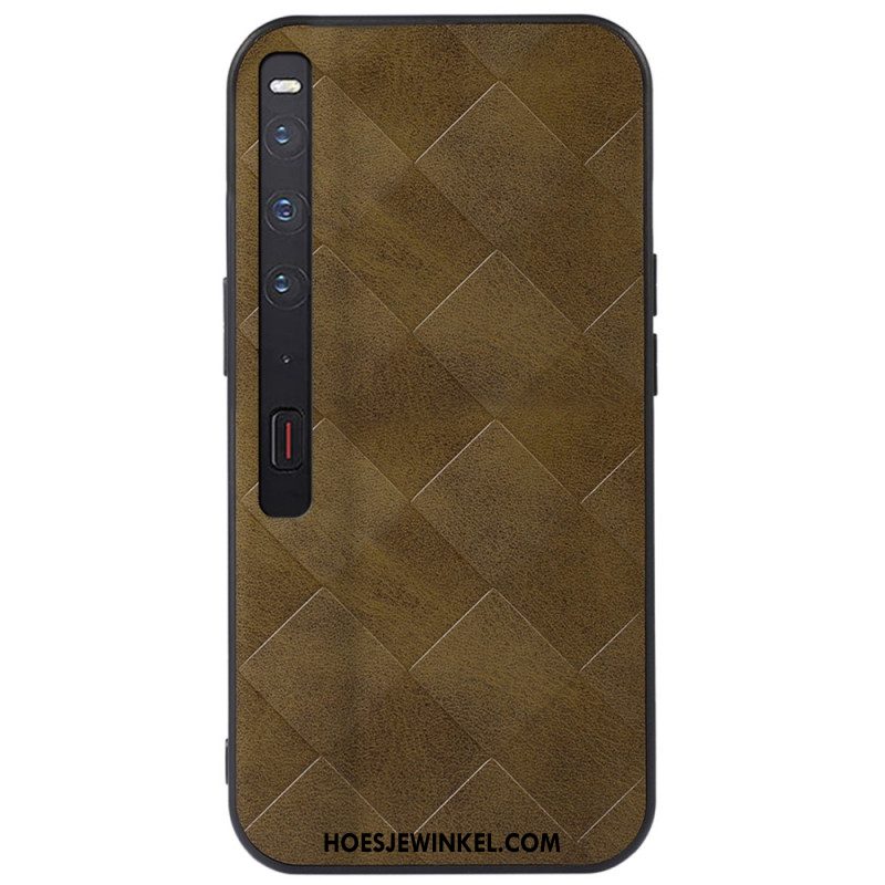 Cover Hoesje Huawei Mate XS 2 Telefoonhoesje Kunstleer Met Ruitpatroon