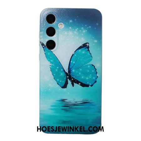 Cover Hoesje Samsung Galaxy A17 4g / 5g Telefoonhoesje Blauwe Vlinder