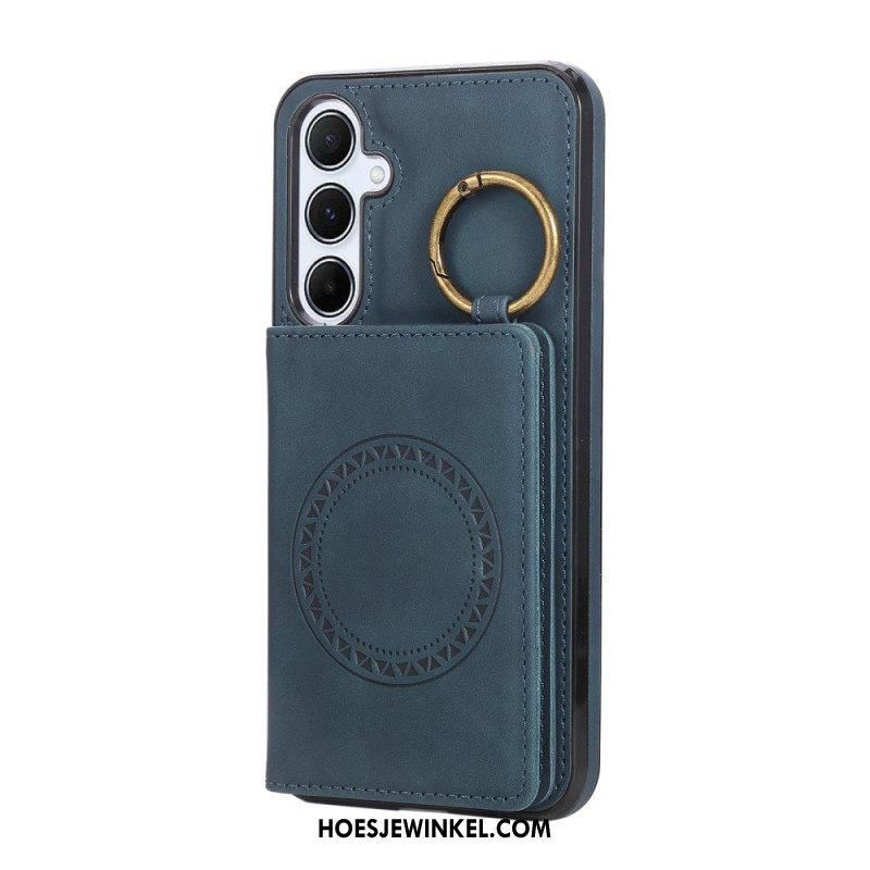 Cover Hoesje Samsung Galaxy A17 4g / 5g Telefoonhoesje Kaarthouder En Ring