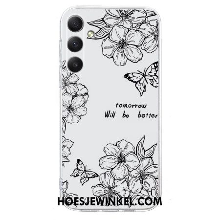 Cover Hoesje Samsung Galaxy S25 Fe Telefoonhoesje Vlinders En Bloemen