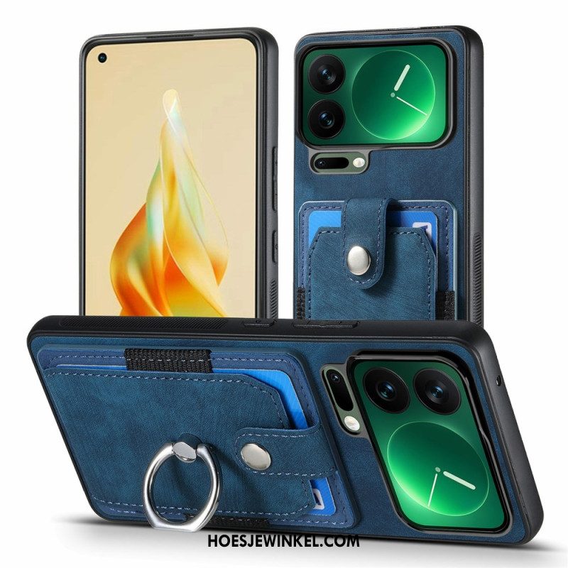 Cover Hoesje Xiaomi 17 Pro Telefoonhoesje Standaard En Kaarthouder Met Lederlook