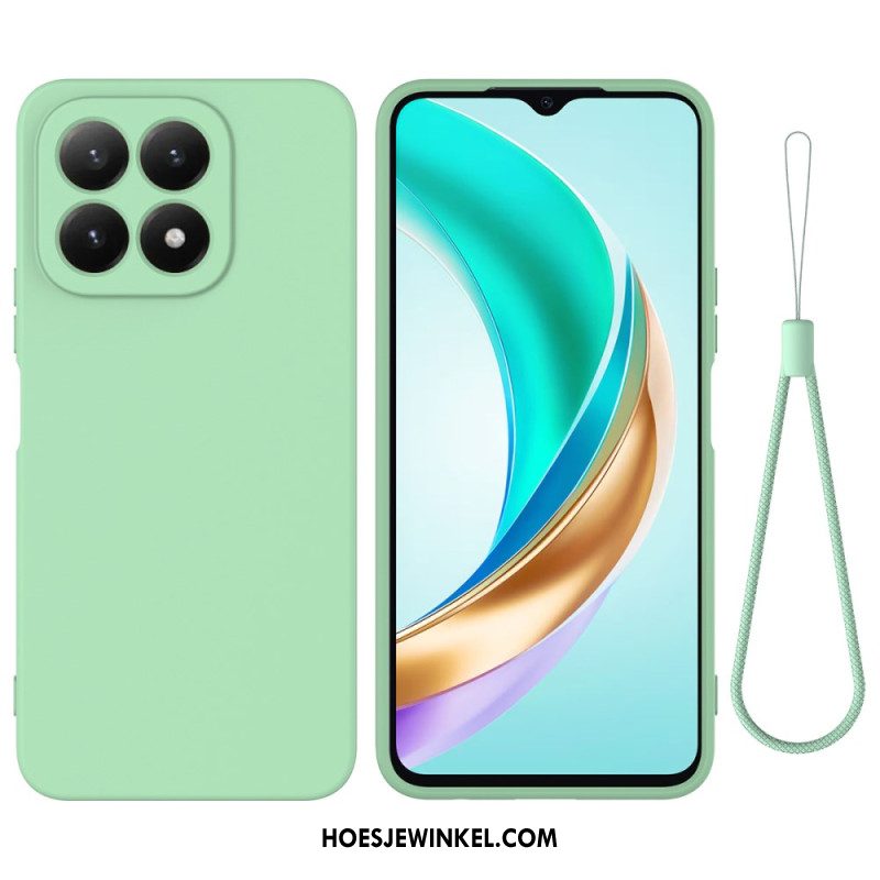 Cover Hoesje Xiaomi 17 Telefoonhoesje Vloeibare Siliconen Met Bandje