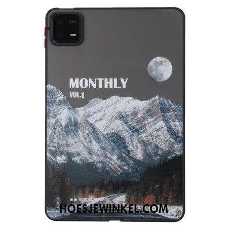 Cover Hoesje Xiaomi Pad 6 Pro Telefoonhoesje Besneeuwde Berg En Snelweg
