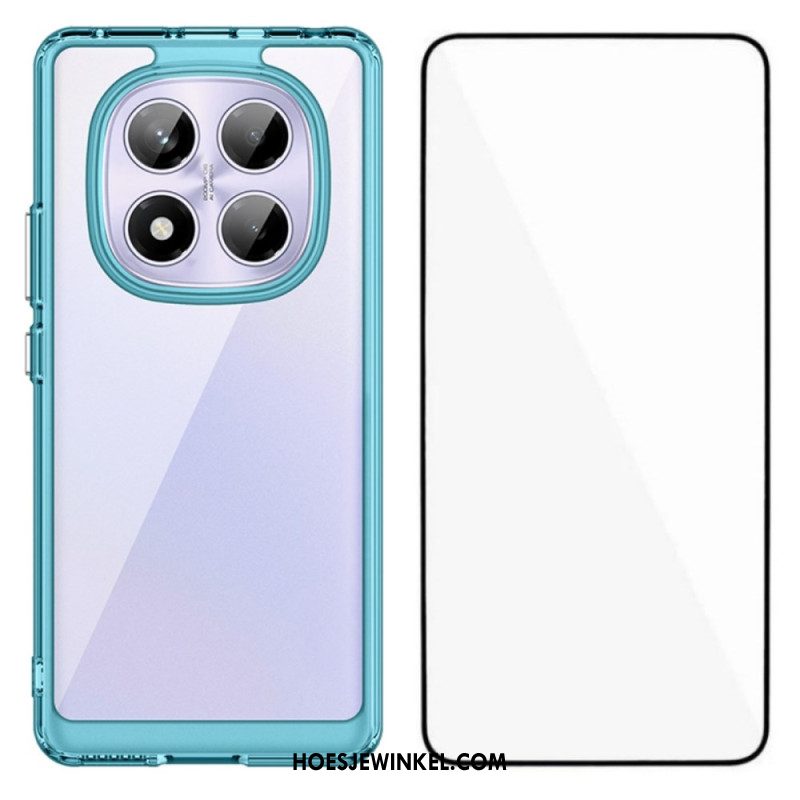 Cover Hoesje Xiaomi Redmi Note 14 Pro 4g Telefoonhoesje Hybride Met Gehard Glazen Schermbeschermer