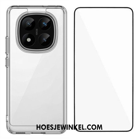 Cover Hoesje Xiaomi Redmi Note 14 Pro Plus 5g Telefoonhoesje Transparant Met Schermbeschermer Van Gehard Glas