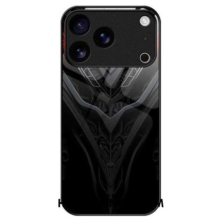 Cover Hoesje iPhone 17 Pro Max Telefoonhoesje Design Van Gehard Glas Zwart