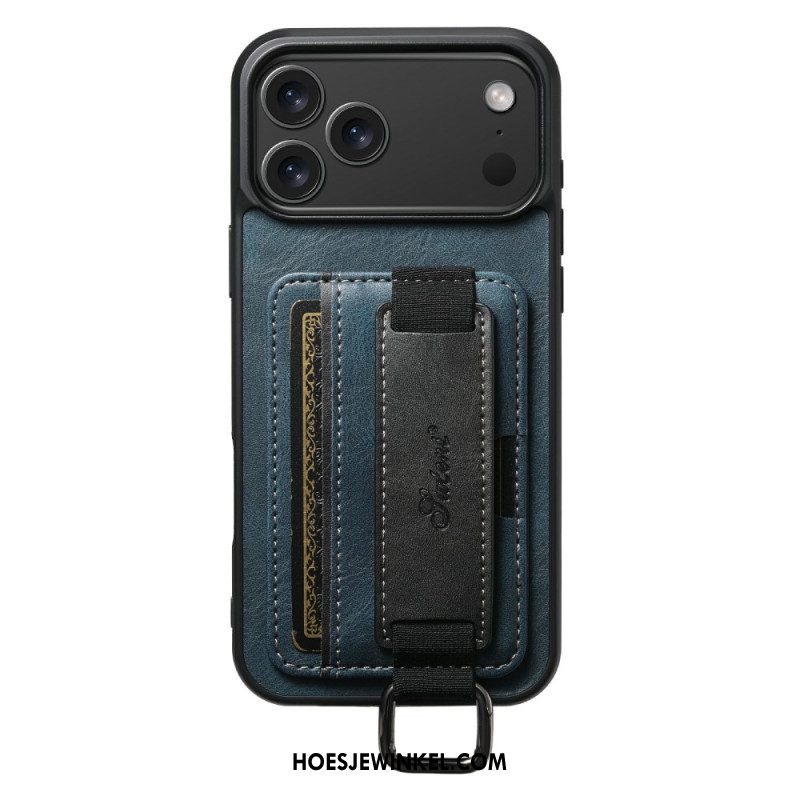 Cover Hoesje iPhone 17 Pro Telefoonhoesje Kaarthouder Met Retro Design