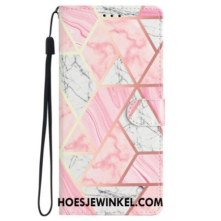 Cover Samsung Galaxy S24 Plus 5g Roze Marmer Bescherming Hoesje