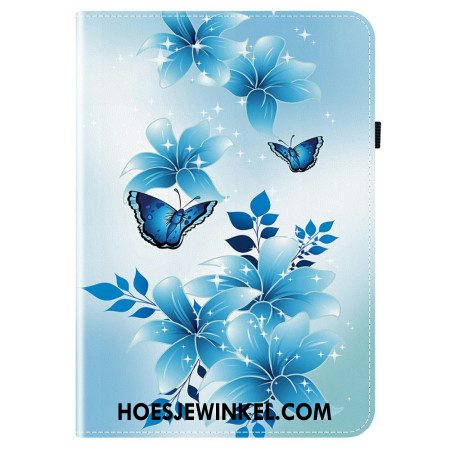Cover Samsung Galaxy Tab S10 Fe Plus Blauwe Vlinders Bescherming Hoesje