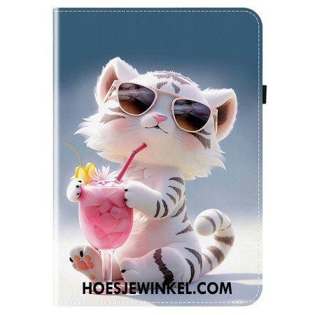 Cover Samsung Galaxy Tab S10 Fe Plus Cartoon Tijger Bescherming Hoesje