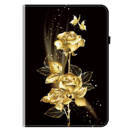 Cover Samsung Galaxy Tab S11 Vlinders En Gouden Rozen