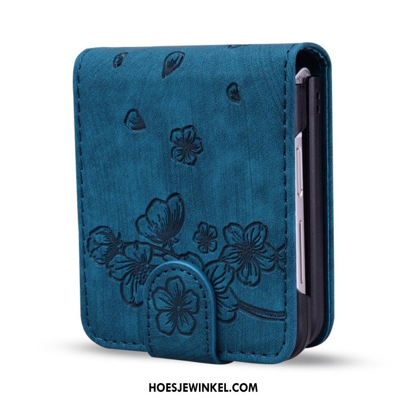 Cover Samsung Galaxy Z Flip 7 Fe Kaarthouder Met Kattenmotief Bescherming Hoesje