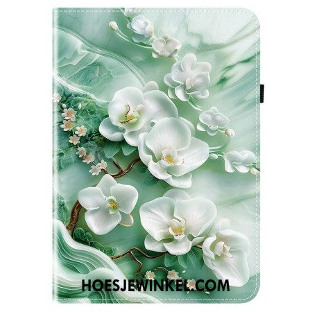 Cover Voor Samsung Galaxy Tab S10 Fe Plus Jade Bloemen