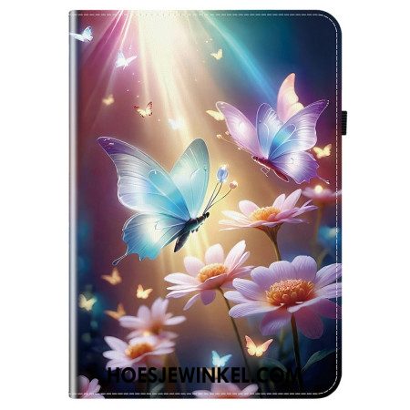 Cover Voor Samsung Galaxy Tab S10 Fe Plus Lichtgevende Vlinders