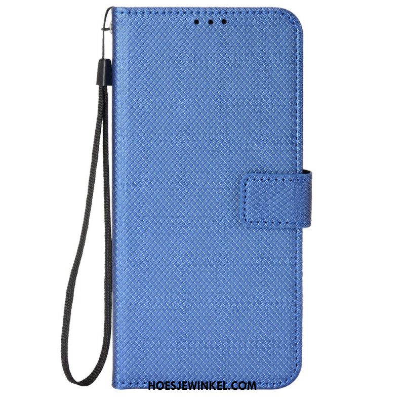 Flip Case Leren Oneplus 13 Diamantstructuur