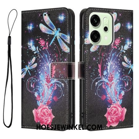 Flip Case Leren Oppo Reno 14 5g Libellen